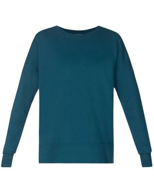 Sweaty Betty Side-Slit Thumb-Slot Sweatshirt - Blue