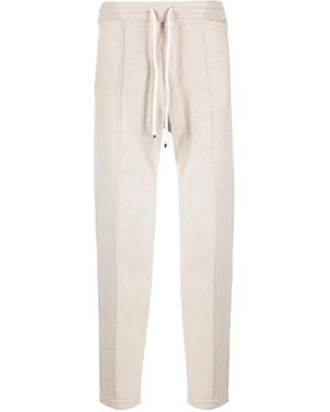 Brunello Cucinelli Drawstring-Waist Cashmere Trousers - Natural