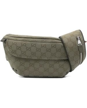 Gucci Gürteltasche Aus Gg Canvas - Grau