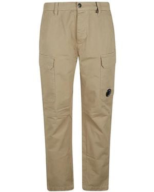 C.P. Company Lens-Detail Cargo Trousers - Natural
