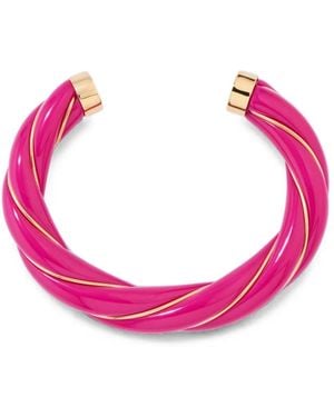 Aurelie Bidermann Diana Twisted Bangle Bracelet - Pink