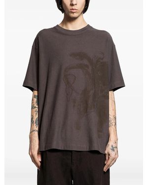 Ziggy Chen Print T-Shirt - Grey