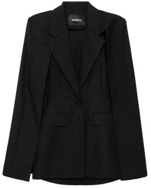 Goen.J Blazer Con Revers Classici - Nero