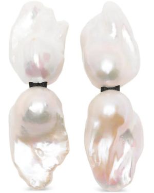 Monies Sable Baroque Pearl-Embellished Earrings - White