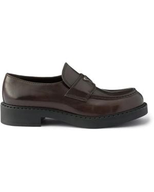 Prada Chocolate Loafer Aus Lackleder - Schwarz