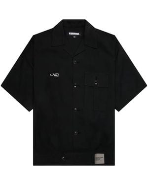 Neighborhood Embroidered-Logo Shirt - Black