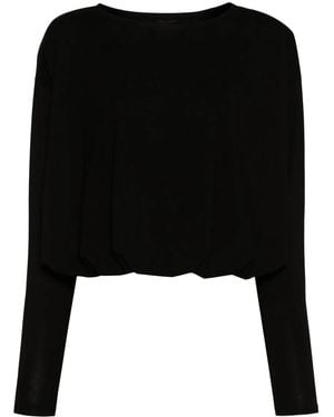 Pinko Draped Jersey T-Shirt - Black