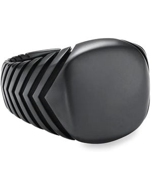 David Yurman Chevron Signet Ring - Black