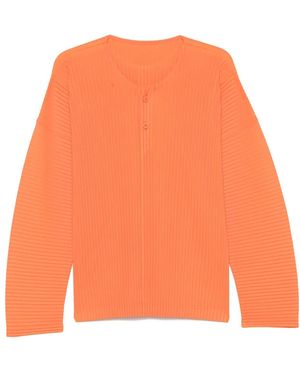 Homme Plissé Issey Miyake T-Shirt À Effet Plissé - Orange