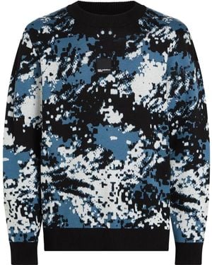 Karl Lagerfeld Maglione Con Stampa - Blu