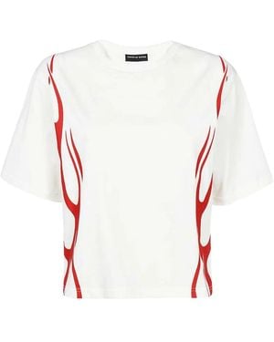 Vision Of Super Flame-Print Cotton T-Shirt - White