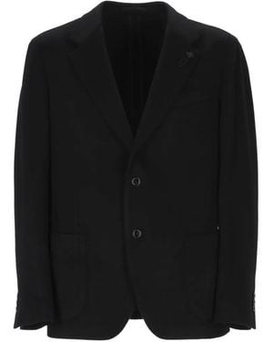 Lardini Cashmere Single-Breasted Jacket - Black