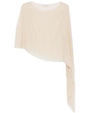 Antonelli Top Melone Asimétrico Drapeado - Blanco