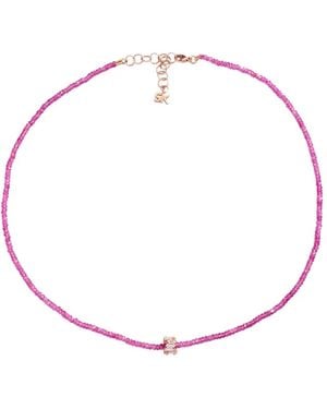 Suzanne Kalan Collier Infinite Serti De Spinelle Et De Diamants - Pink