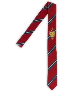Thom Browne Striped Classic Tie - Red