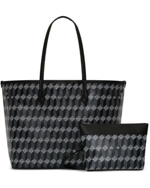 AU DEPART Geometric-Print Tote Bag - Natural