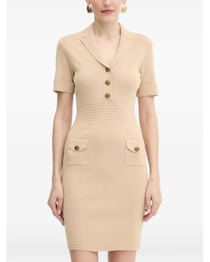 Guess Button Pocket Mini Dress - Natural