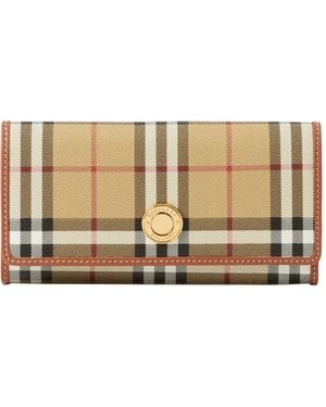 Burberry Portemonnaie Mit Check - Natur