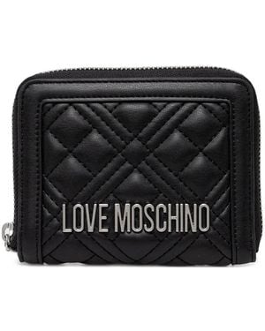 Love Moschino Quilted Zip-Around Wallet - Black