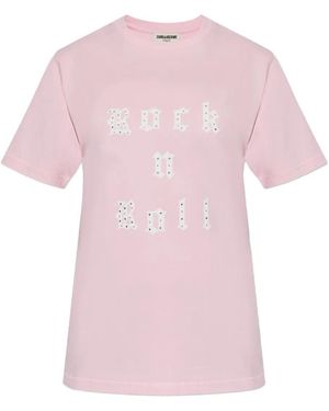 Zadig & Voltaire Embellished T-Shirt - Pink