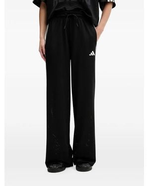 adidas Stadium Side-Stripe Mesh Track Trousers - Black