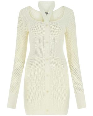 ANDREADAMO Stretch Knit Midi-Dress - Natural