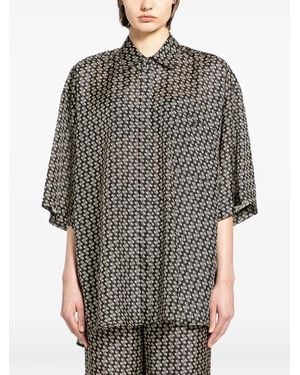 Petar Petrov Camisa Power Move Estampada - Gris
