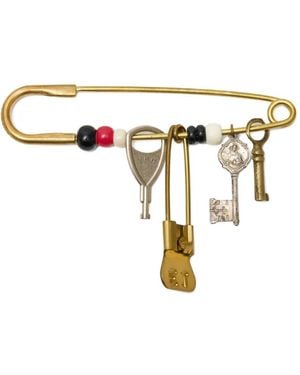 Undercover Key-Bead Pin - White
