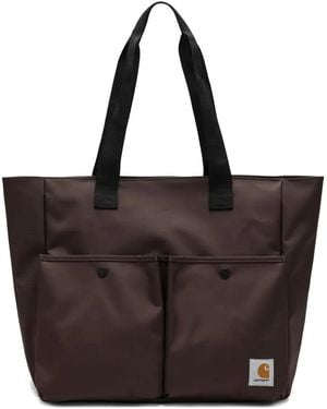 Carhartt Logo-Patch Tote Bag - Brown