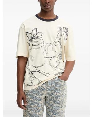 Desigual Graphic-Print T-Shirt - White