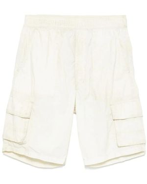 Izzue Logo-Patch Cargo Shorts - White