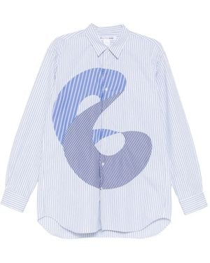 Comme des Garçons Striped Shirt - White
