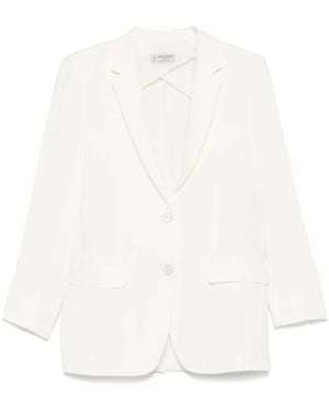 Alberto Biani Single-Breasted Blazer - White