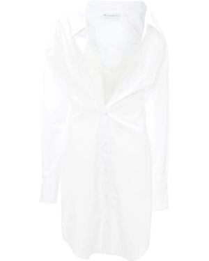 JW Anderson Lace-Detail Shirt Dress - White