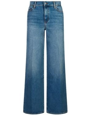 FRAME Faded Le Slim Palazzo Trousers - Blue