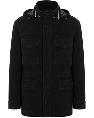 Tom Ford Hooded Suede Jacket - Black