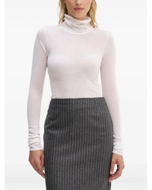 A.L.C. Camiseta con cuello alto - Blanco