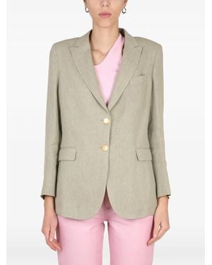 SAULINA Angelica Button-Fastening Blazer - Natural