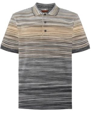 Missoni Striped Ombre Polo Shirt - Grey