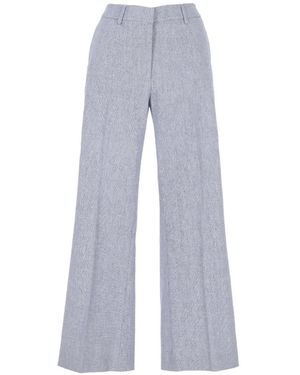 PT Torino Pantalon Ample À Plis Marqués - Grey