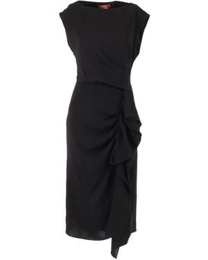 Max Mara Aia Ruffled Dress - Black