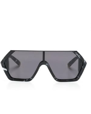 Philipp Plein Occhiali Da Sole Oversize - Grigio