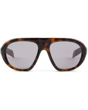 Prada Tortoiseshell Pilot-Frame Sunglasses - Brown