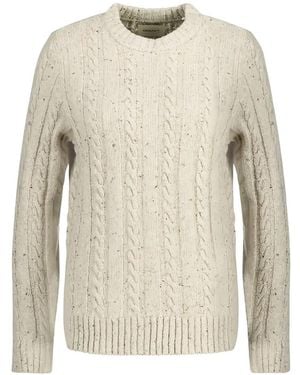 GANT Pullover Mit Zopfmuster - Weiß