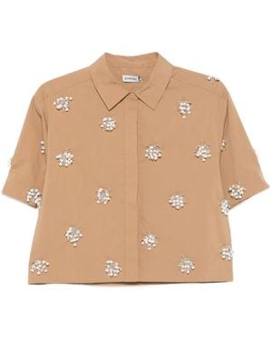 Jonathan Simkhai Verfraaide Blouse - Naturel