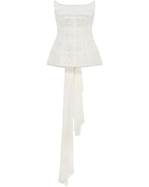 Blumarine Top Senza Spalline - Bianco