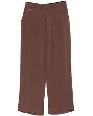 MARSĒM Elasticated-Waistband D-Ring Trousers - Brown