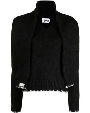 Izzue Maglione Con Dettagli A Contrasto - Nero
