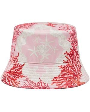 Versace Cappello Bucket Barocco Sea - Rosso