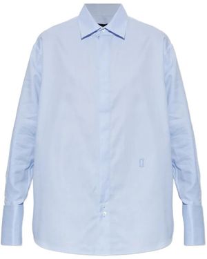 Marc Jacobs Crystal-Embellished Long-Sleeve Shirt - Blue